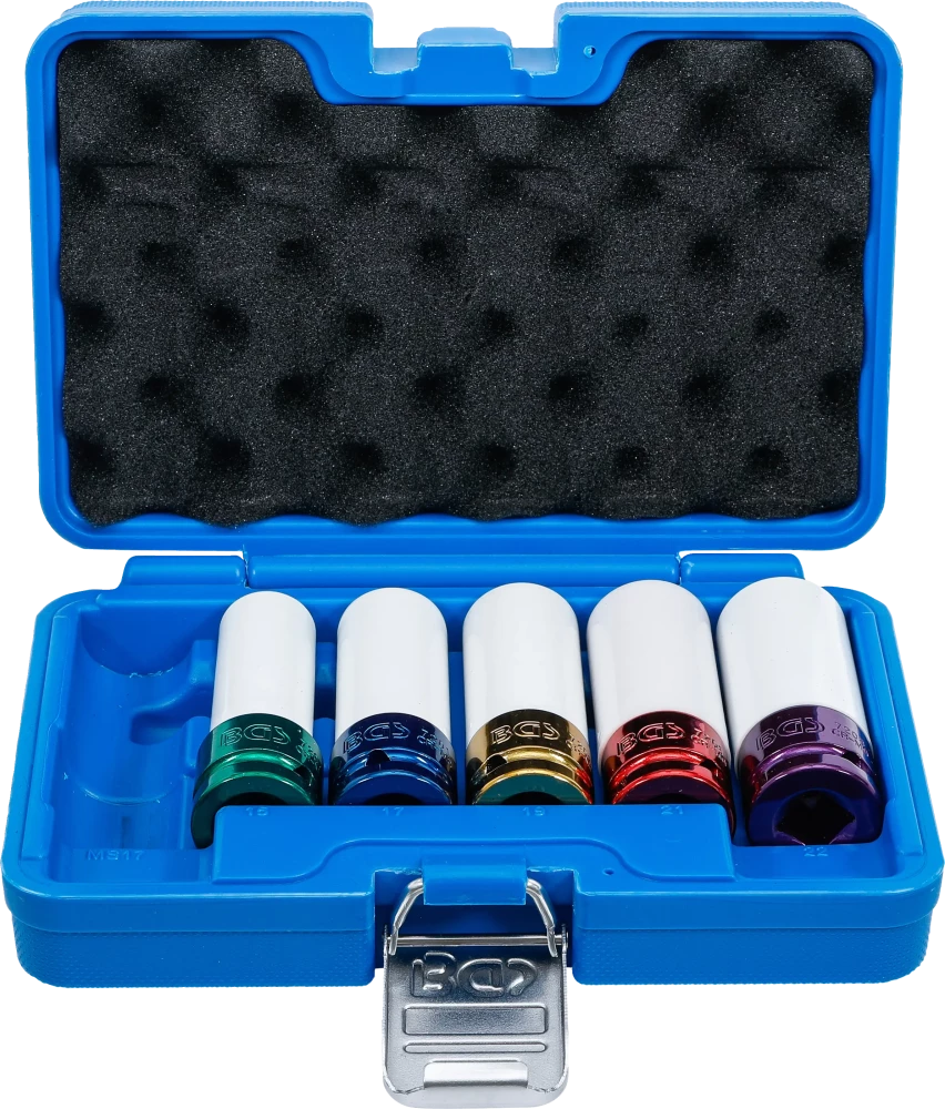 Kraft-Schoneinsatz-Satz, Antrieb Innenvierkant 12,5 mm (1/2"), SW 15 / 17 / 19 / 21 / 22 mm / MS17, 6-tlg.