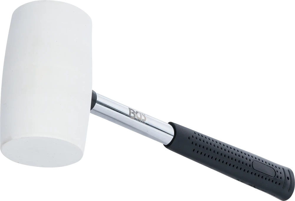 Gummihammer, Metall-Stiel, weißer Kopf, Ø 64 mm, 750 g