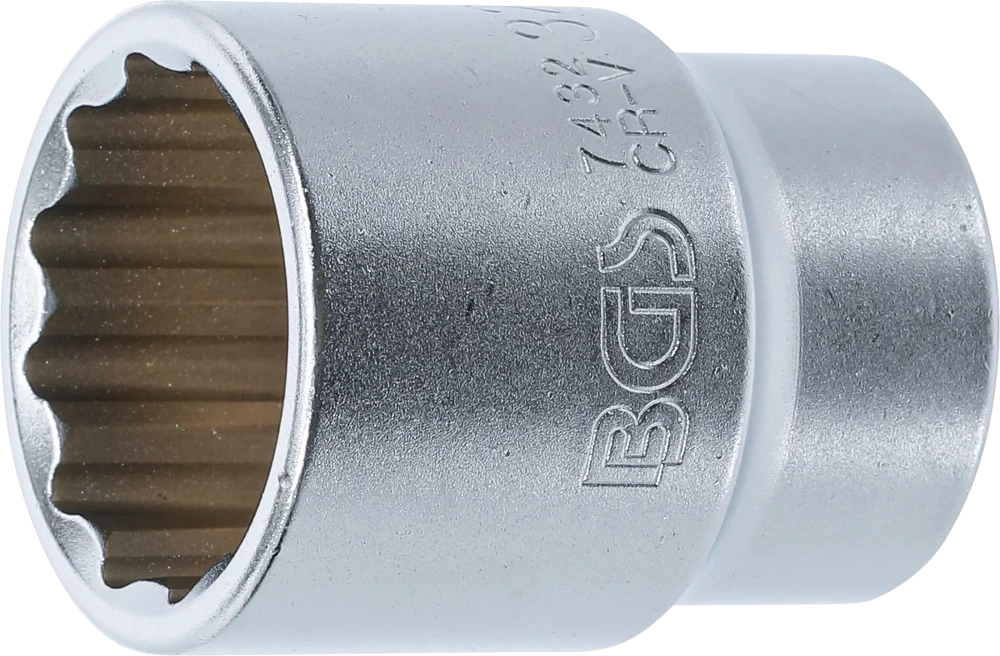 Steckschlüssel-Einsatz Zwölfkant, Antrieb Innenvierkant 20 mm (3/4"), SW 32 mm