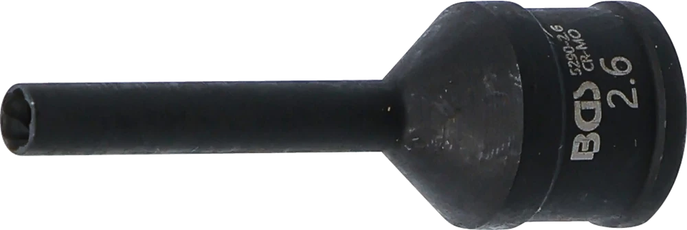 Abdreh-Einsatz für Glühkerzenelektrode, Antrieb Innenvierkant 6,3 mm (1/4"), SW 2,6 mm