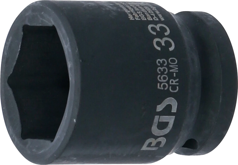Kraft-Steckschlüssel-Einsatz Sechskant, Antrieb Innenvierkant 20 mm (3/4"), SW 33 mm