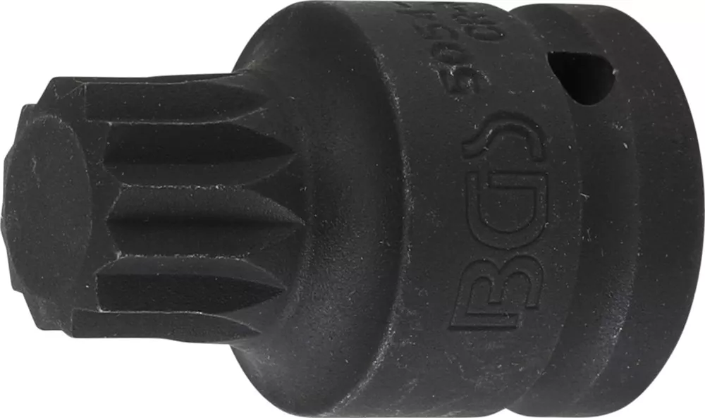 Kraft-Bit-Einsatz, Länge 55 mm, Antrieb Innenvierkant 20 mm (3/4"), Innenvielzahn (für XZN) M24