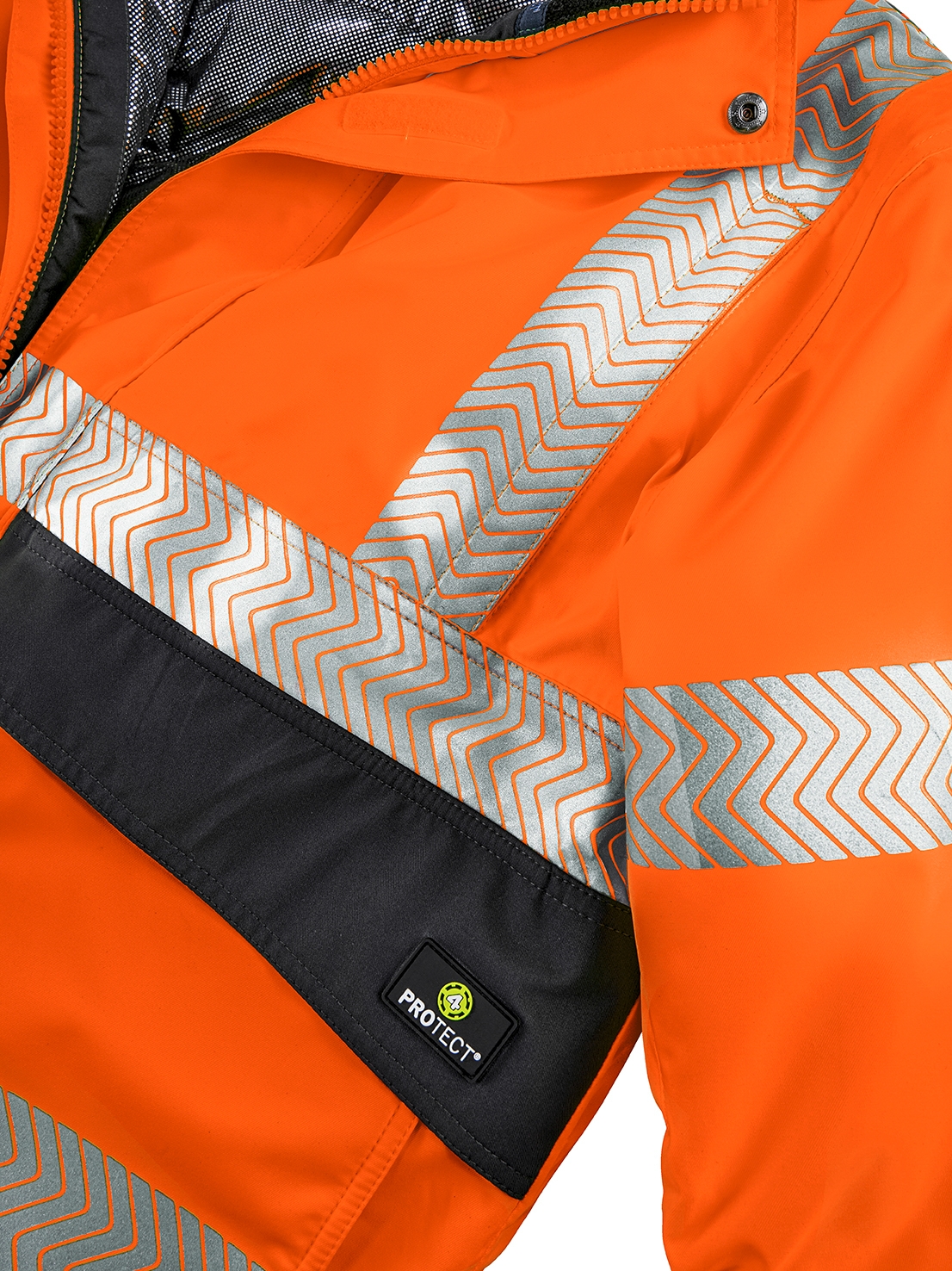 4PROTECT® Warn-Wetterschutz-Blouson NEWARK leuchtorange/grau