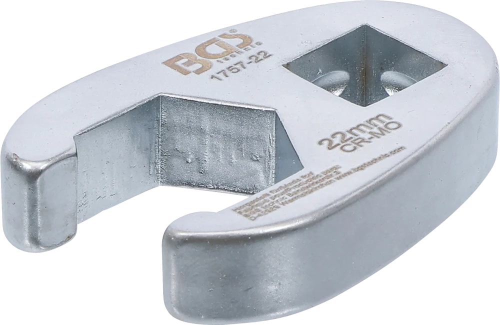 Hahnenfußschlüssel, Antrieb Innenvierkant 12,5 mm (1/2"), SW 22 mm