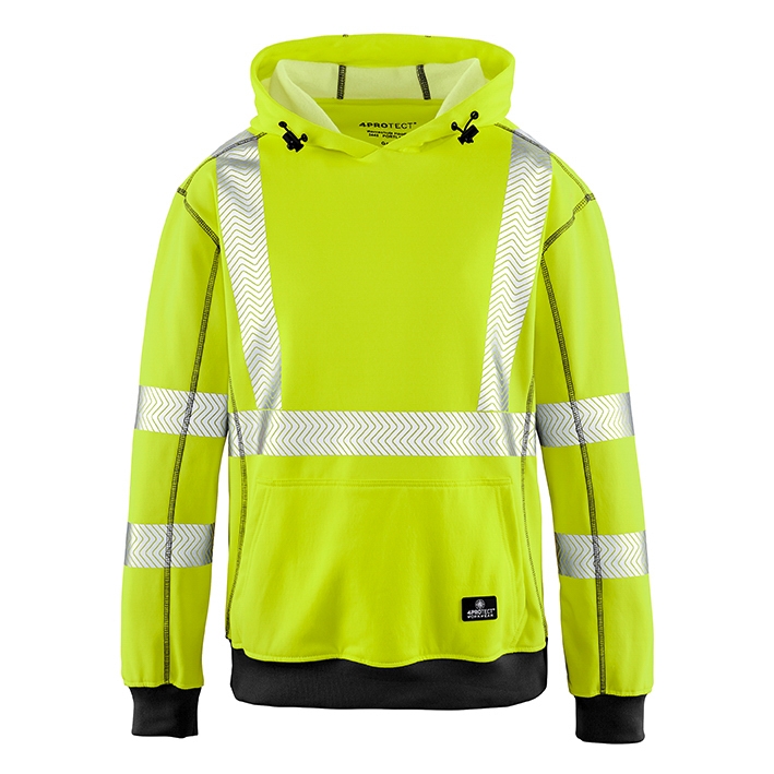 4PROTECT® Warnschutz UV-Hoodie Portland leuchtgelb
