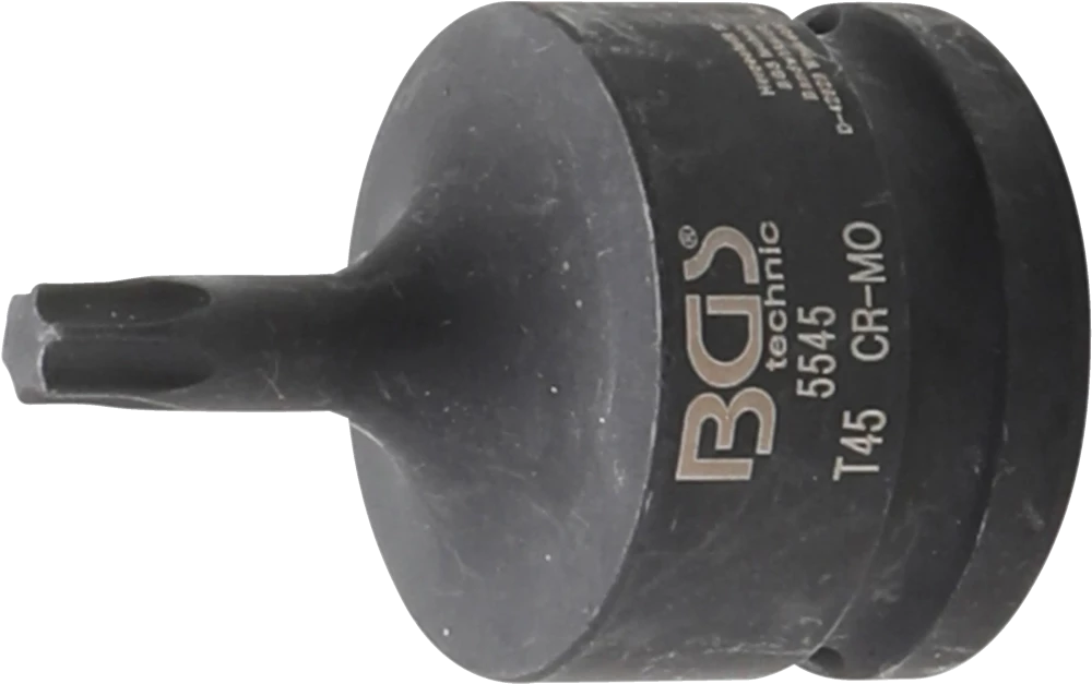 Kraft-Bit-Einsatz, Länge 60 mm, Antrieb Innenvierkant 20 mm (3/4"), T-Profil (für Torx) T45