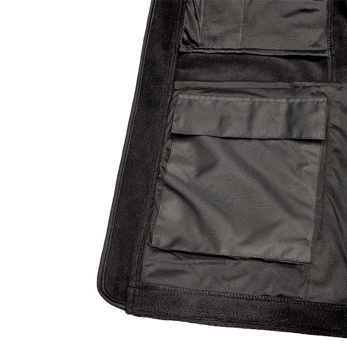 4PROTECT® Wetterschutz Fleecejacke MAINE schwarz/weiß melange