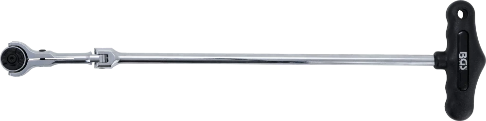 Gelenkknarre mit T-Griff, abwinkelbar, Abtrieb Außenvierkant 6,3 mm (1/4")