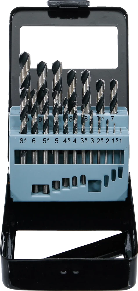 HSS-Spiralbohrer-Satz, 1 - 10 mm, 19-tlg.