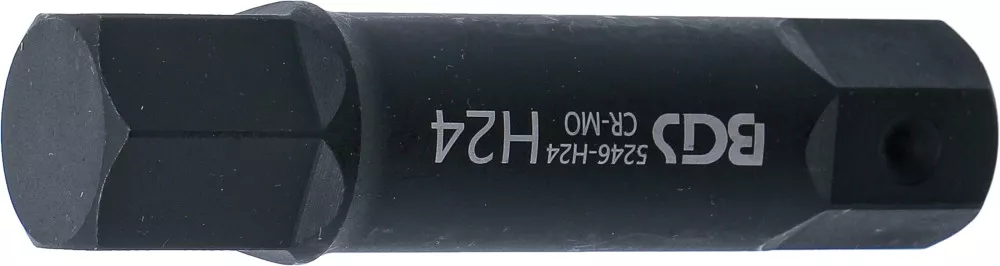 Bit, Länge 100 mm, Antrieb Außensechskant 22 mm, Innensechskant 24 mm