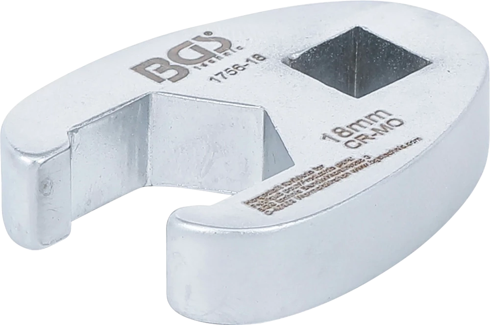 Hahnenfußschlüssel, Antrieb Innenvierkant 10 mm (3/8"), SW 18 mm