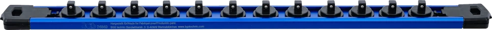 Halteschiene für 12 Steckschlüssel-Einsätze, magnetisch, für Antrieb 6,3 mm (1/4")