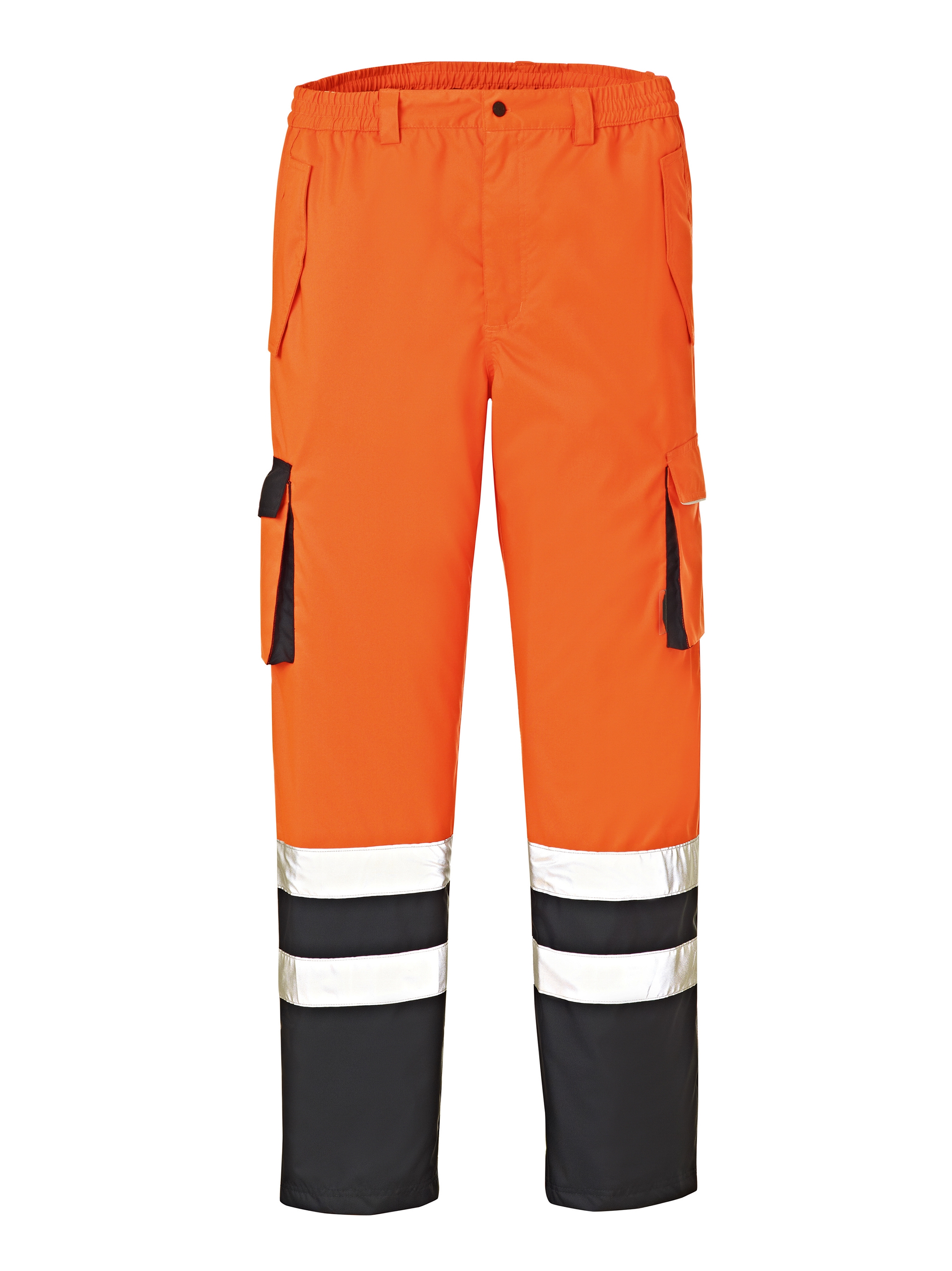 4PROTECT® Warn-Wetterschutz-Bundhose BALTIMORE leuchtorange/navy