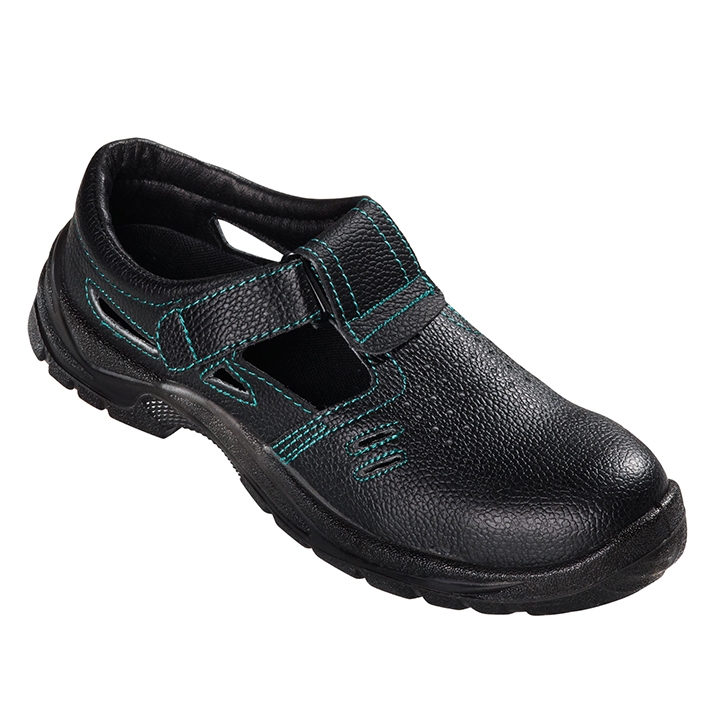 teXXor® S1-Sicherheitsklettsandalen GAP schwarz/grün