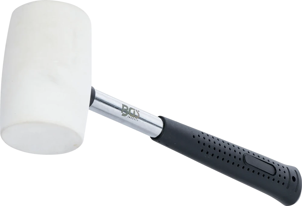 Gummihammer, Metall-Stiel, weißer Kopf, Ø 48 mm, 250 g