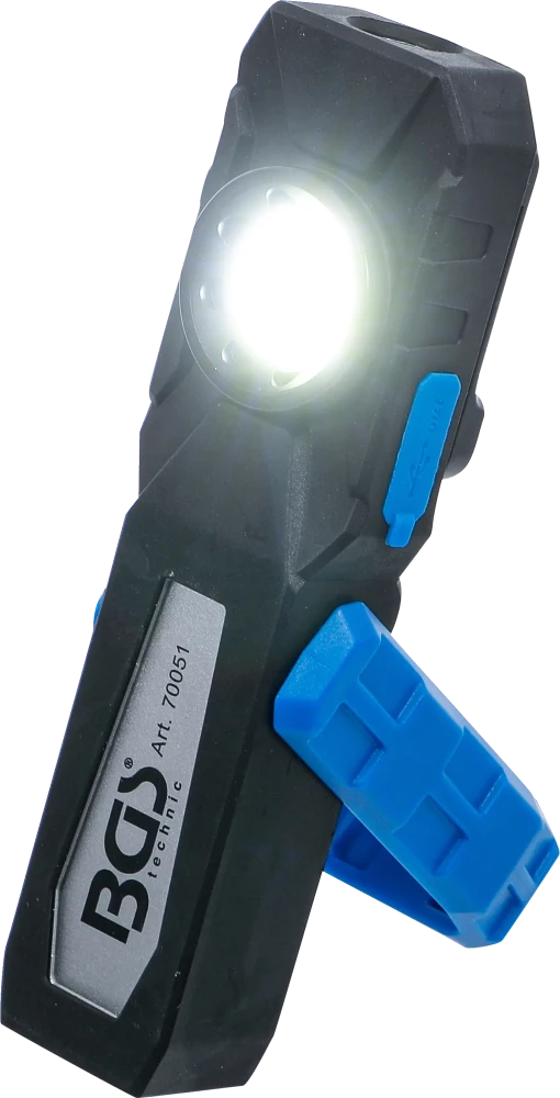 COB-LED-Werkstattleuchte mit Magnet und Haken, klappbar