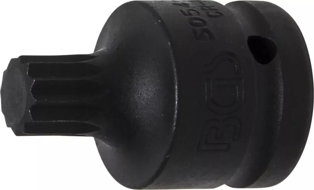 Kraft-Bit-Einsatz, Länge 55 mm, Antrieb Innenvierkant 20 mm (3/4"), Innenvielzahn (für XZN) M16