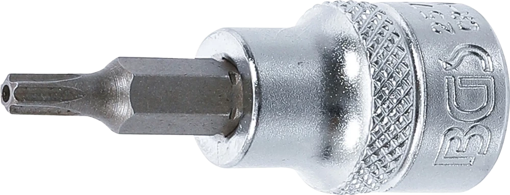 Bit-Einsatz, Antrieb Innenvierkant 10 mm (3/8"), T-Profil (für Torx) mit Bohrung T20