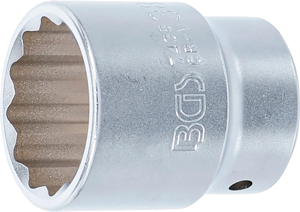Steckschlüssel-Einsatz Zwölfkant, Antrieb Innenvierkant 20 mm (3/4"), SW 38 mm