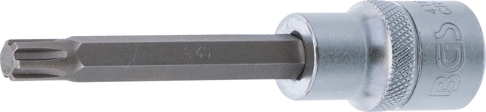 Bit-Einsatz, Länge 100 mm, Antrieb Innenvierkant 12,5 mm (1/2"), Keil-Profil (für RIBE) M8