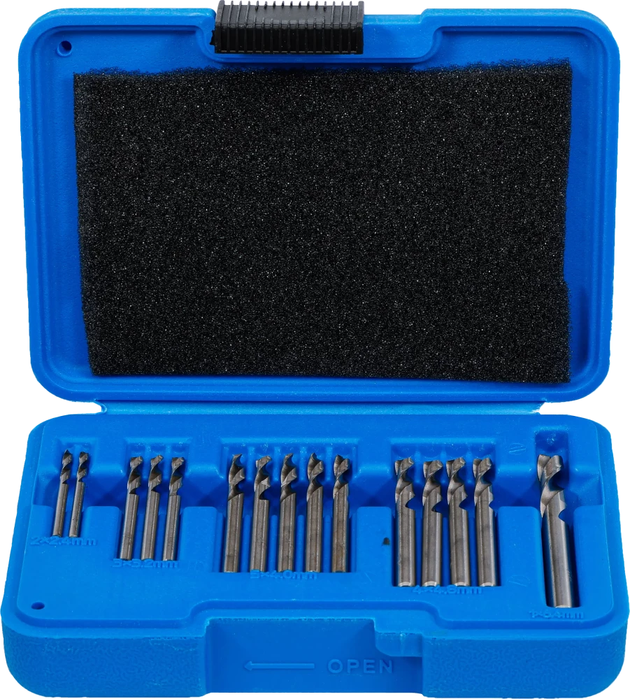 Blindnietbohrer-Satz, HSS, 2,4 - 6,4 mm, 15-tlg.