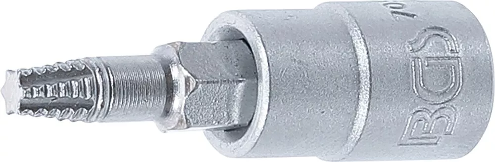 Schraubenausdreher-Bit-Einsatz, Antrieb Innenvierkant 6,3 mm (1/4"), für defektes T-Profil (für Torx) T20