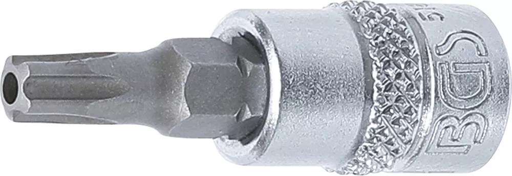 Bit-Einsatz, Antrieb Innenvierkant 6,3 mm (1/4"), TS-Profil (für Torx Plus) mit Bohrung TS27