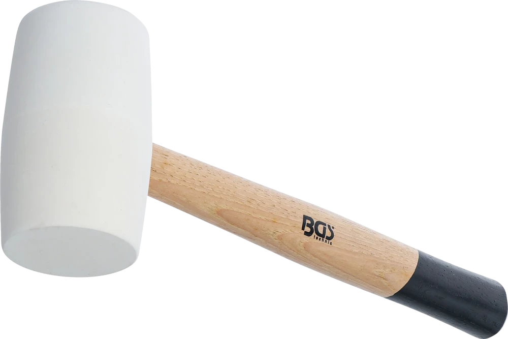 Gummihammer, Hickory-Stiel, weißer Kopf, Ø 64 mm, 750 g
