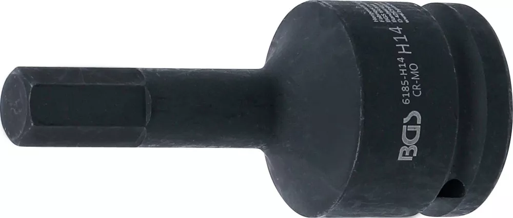 Kraft-Bit-Einsatz, Länge 100 mm, Antrieb Innenvierkant 20 mm (3/4"), Innensechskant 14 mm