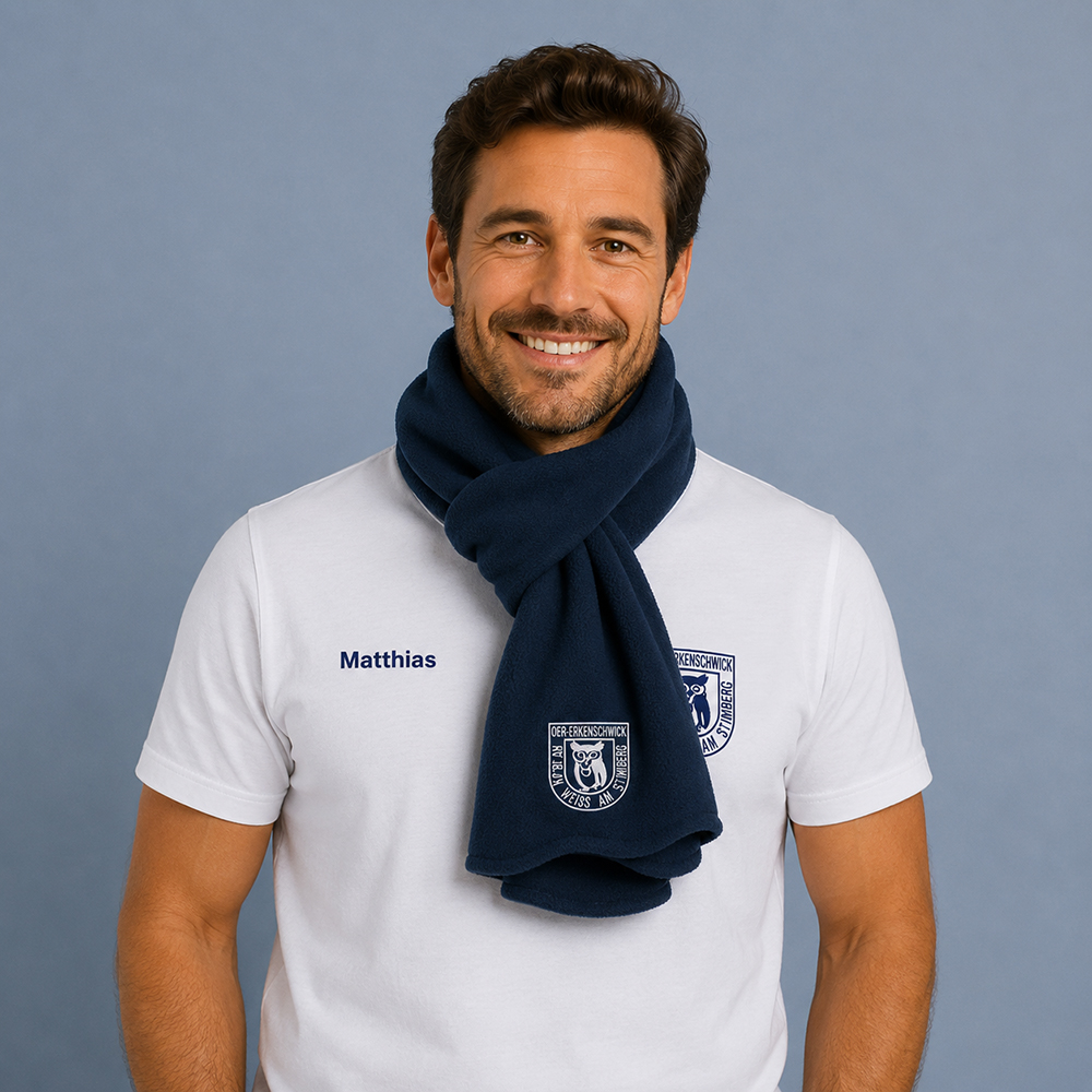 KG Blau-Weiß Fleece Schal navy navy