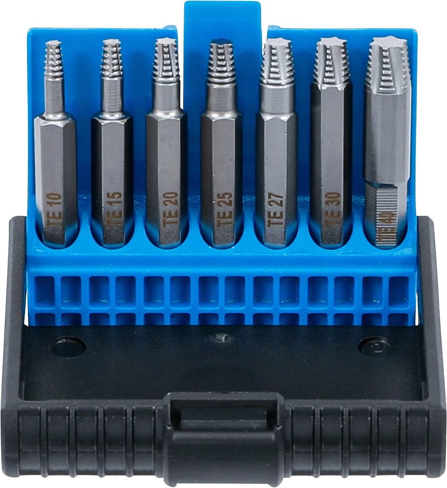 Schraubenausdreher-Satz, für defektes T-Profil (für Torx) T10 - T40, 7-tlg.