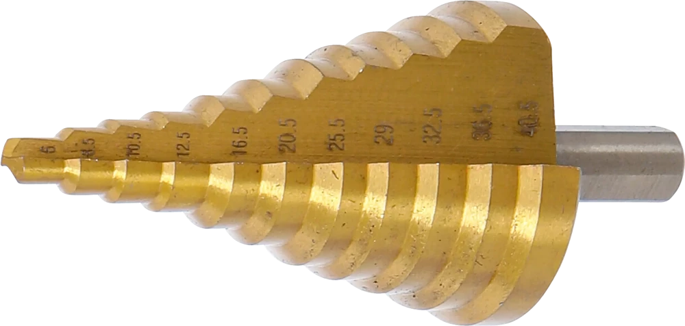 Stufenbohrer, titannitriert, Ø 6 - 40,5 mm