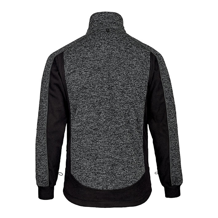 4PROTECT® Wetterschutz Fleecejacke MAINE schwarz/weiß melange