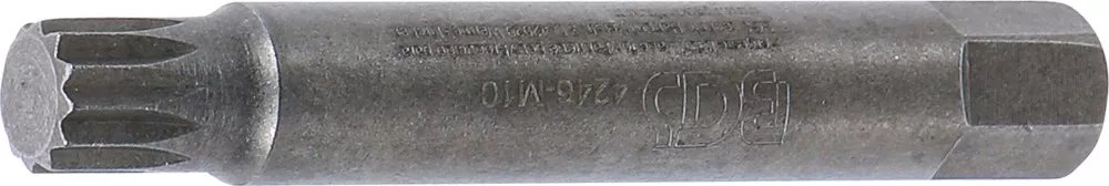Bit, Länge 75 mm, Antrieb Außensechskant 10 mm (3/8"), Innenvielzahn (für XZN) M10
