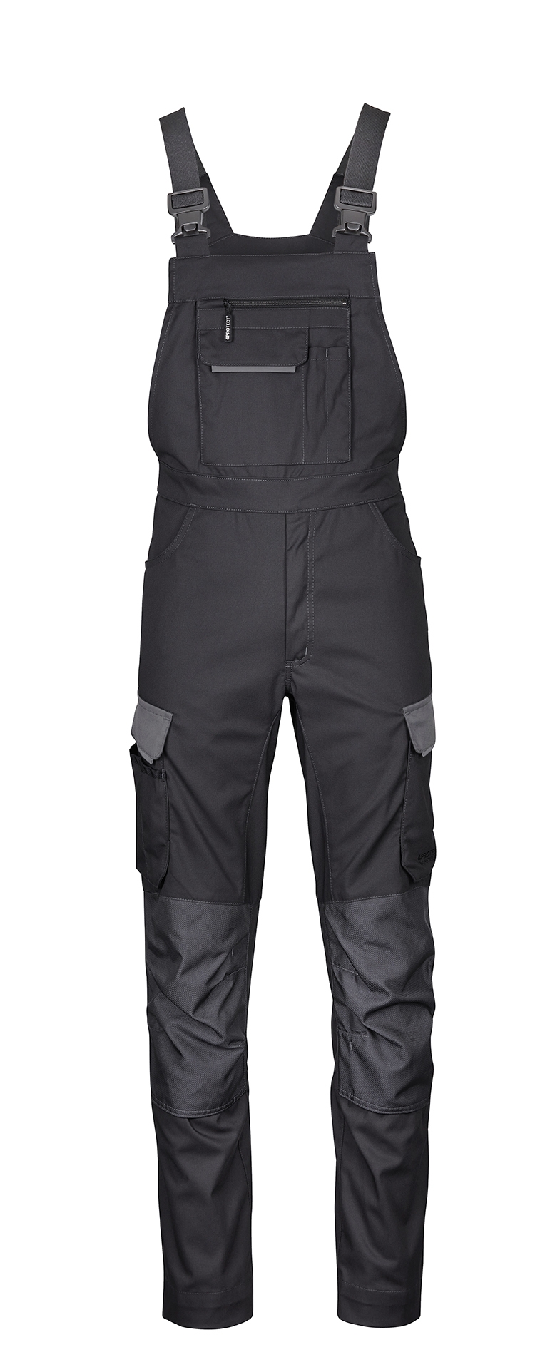 4PROTECT® Workwear Latzhose schwarz/grau