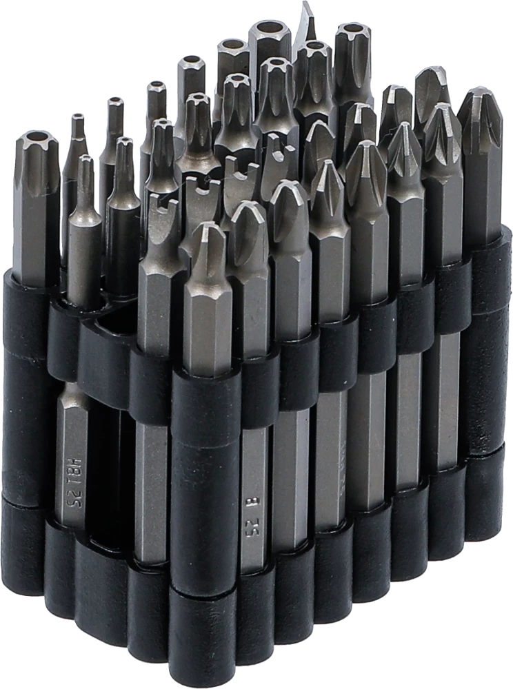 Bit-Satz, lang, Antrieb Außensechskant 6,3 mm (1/4"), verschiedene Profile, 32-tlg.