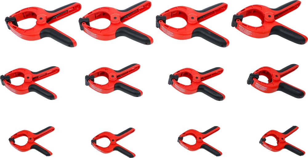 Leimzwingen-Satz, Nylon, 85 - 160 mm, 12-tlg.