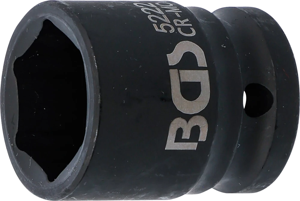 Kraft-Steckschlüssel-Einsatz Sechskant, Antrieb Innenvierkant 12,5 mm (1/2"), SW 22 mm