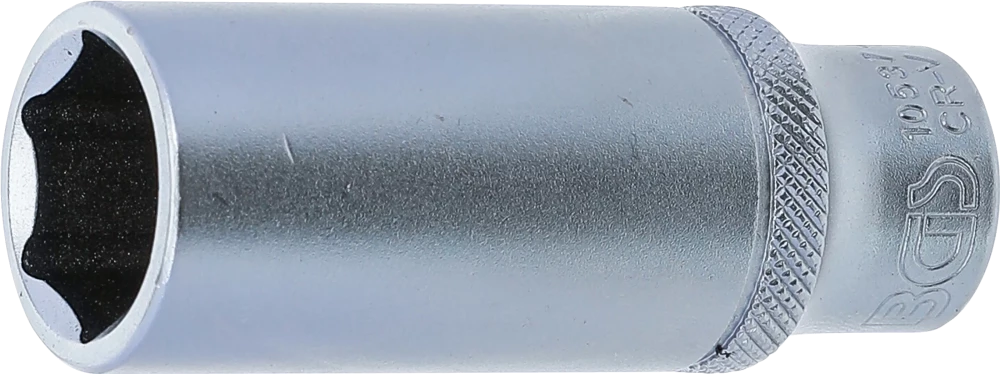 Steckschlüssel-Einsatz Sechskant, tief, Antrieb Innenvierkant 10 mm (3/8"), SW 17 mm