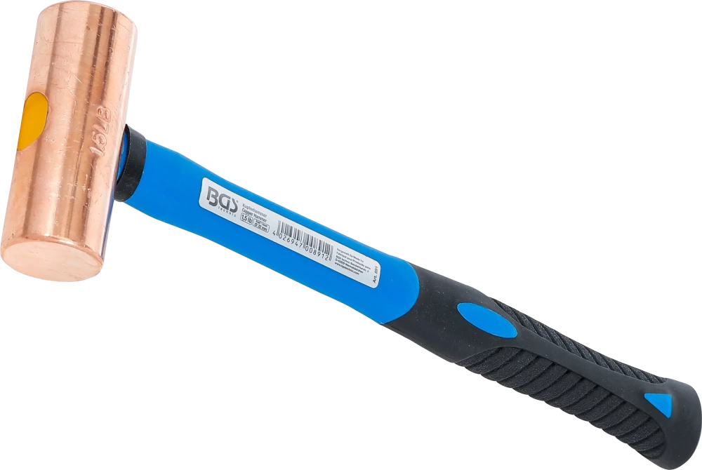 Kupferhammer, Fiberglasstiel, Ø 32 mm, 680 g (1.5 lb) - Kopf