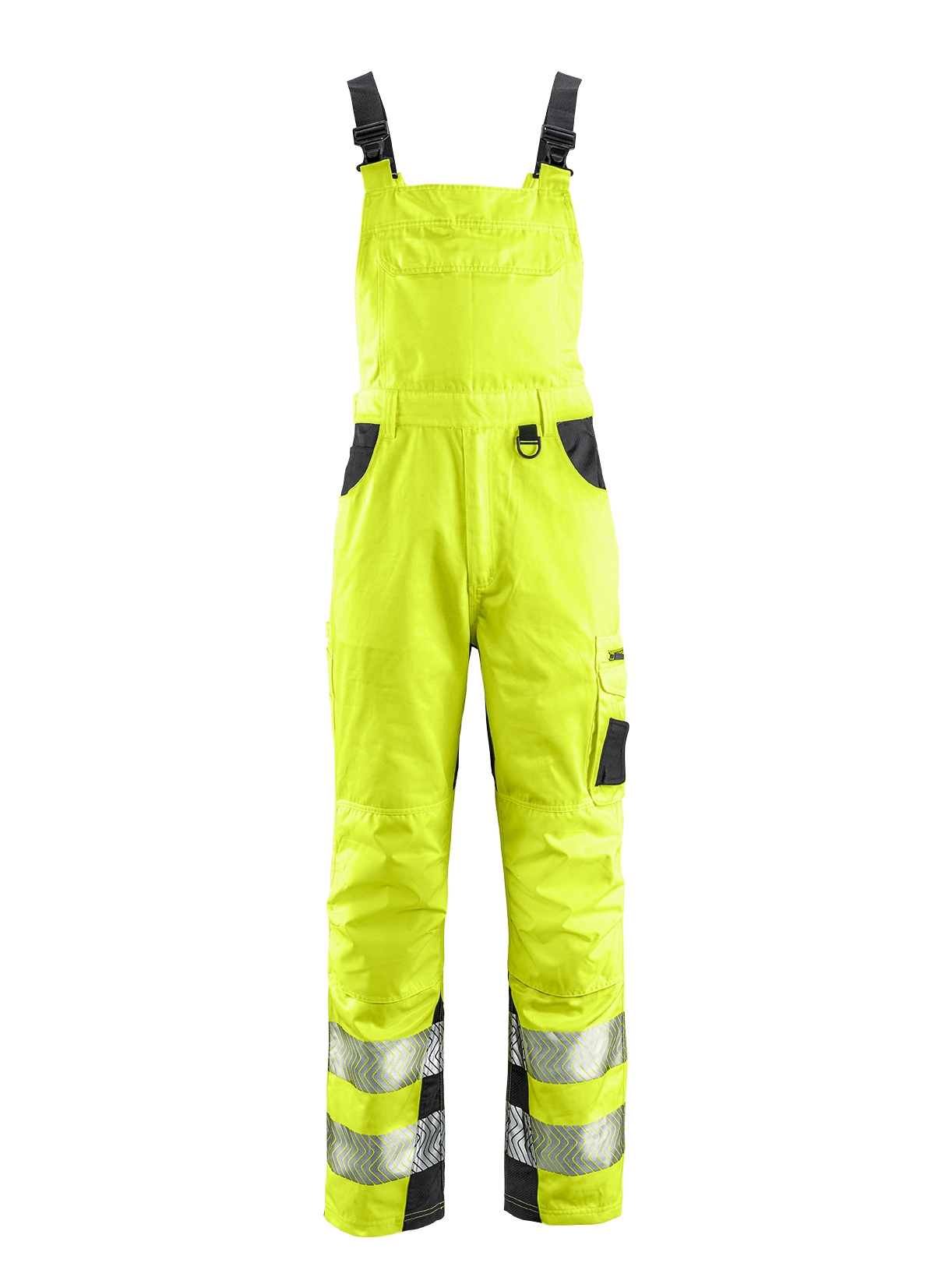 4PROTECT® Warnschutz-Latzhose ALABAMA leuchtgelb/grau