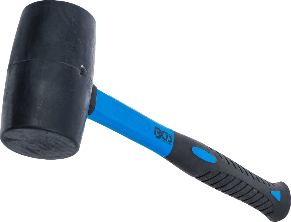 Gummihammer, Fiberglasstiel, schwarzer Kopf, Ø 65 mm, 720 g