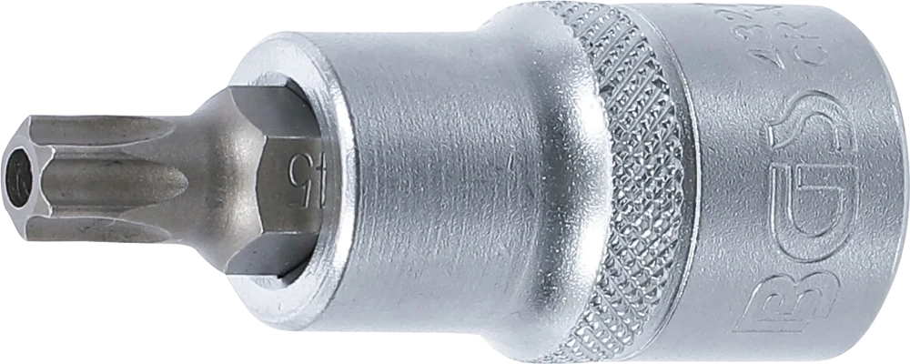 Bit-Einsatz, Antrieb Innenvierkant 12,5 mm (1/2"), T-Profil (für Torx) mit Bohrung T45