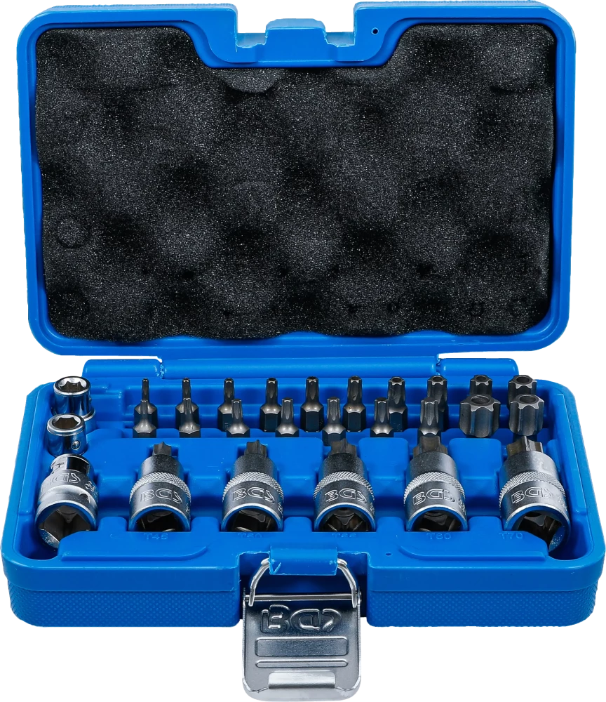 Bit- und Bit-Einsatz-Satz, 12,5 mm (1/2"), T-Profil (für Torx), 27-tlg.
