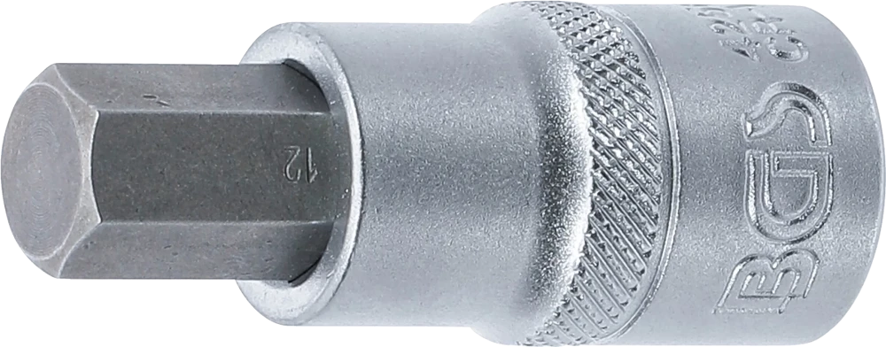 Bit-Einsatz, Antrieb Innenvierkant 12,5 mm (1/2"), Innensechskant 12 mm