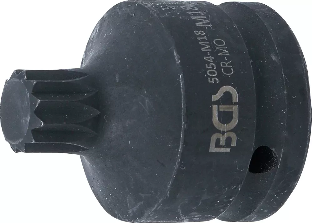 Kraft-Bit-Einsatz, Länge 55 mm, Antrieb Innenvierkant 20 mm (3/4"), Innenvielzahn (für XZN) M18