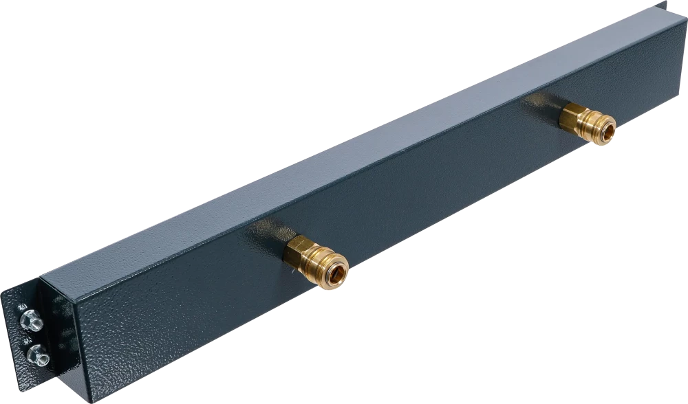 Druckluft-Anschlussleiste, 2-fach, für Schrankwand-System