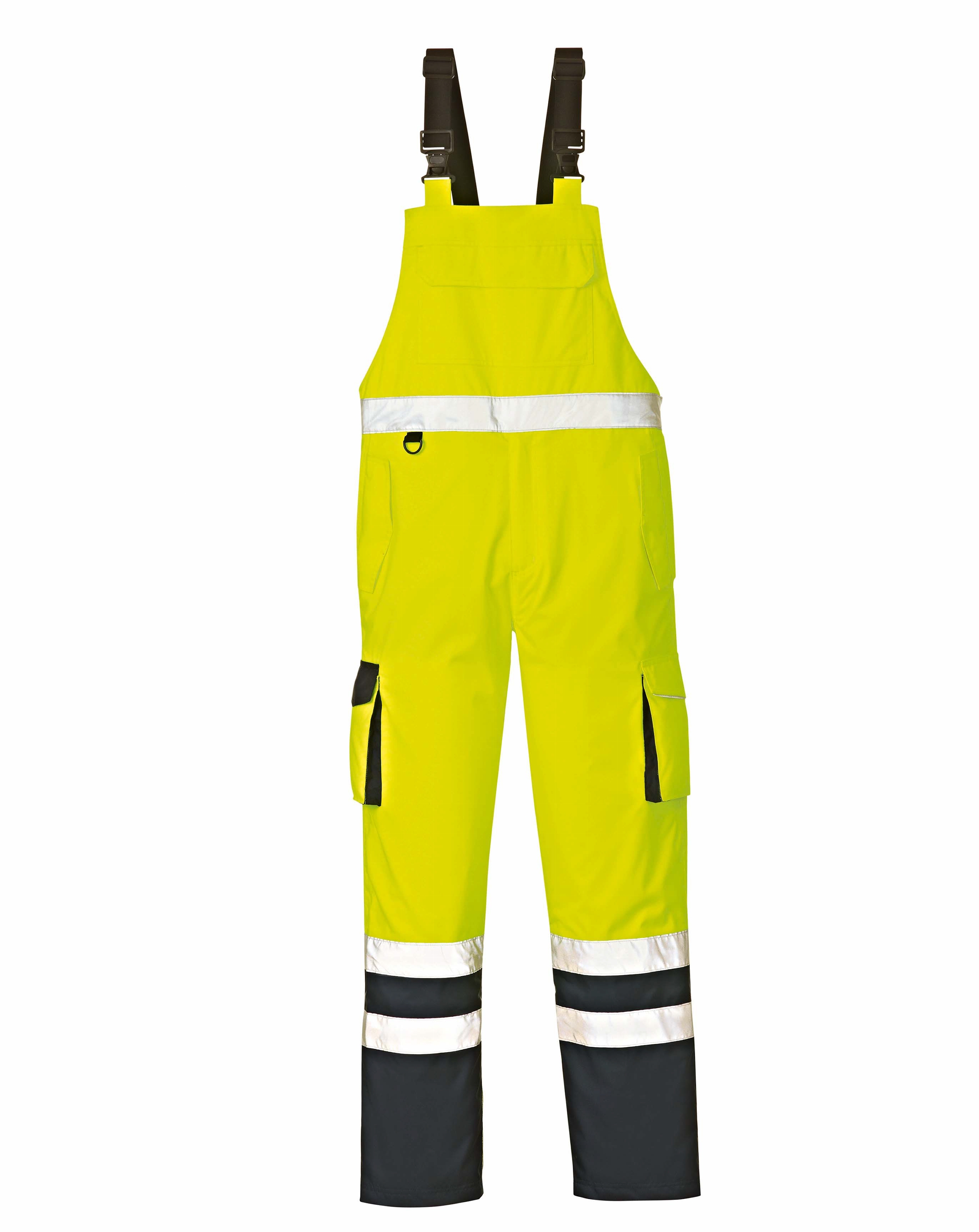 4PROTECT® Warn-Wetterschutz-Latzhose CHICAGO leuchtgelb/navy