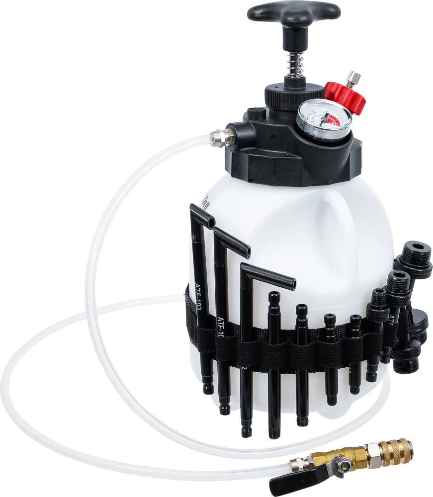 Getriebeöl-Befüllgerät mit Handpumpe, mit 12 Adaptern, 3 l