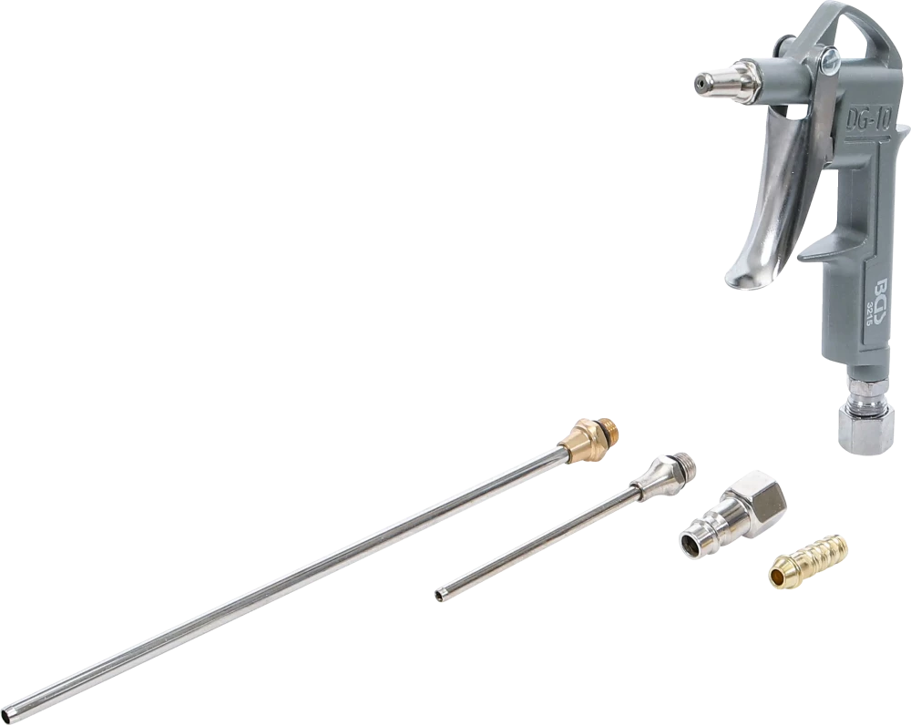 Druckluft-Ausblaspistole, Alu-Druckguss, mit 3 Düsen